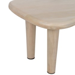 Table Basse Blanc Bois de manguier 67 x 50 x 38 cm