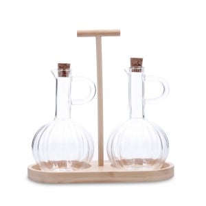 Öl- und Essig-Set Quid Trend 21 x 9,5 x 20,5 cm Bambus Braun