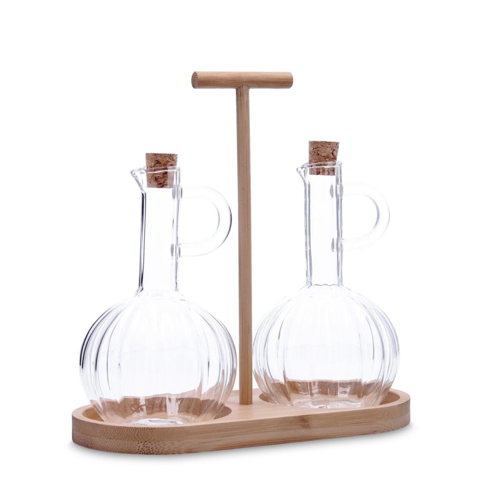 Öl- und Essig-Set Quid Trend 21 x 9,5 x 20,5 cm Bambus Braun