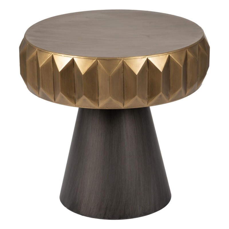 Petite Table d'Appoint Noir Doré Fer 63 x 63 x 62 cm