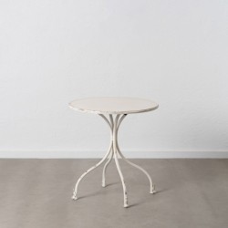 Beistelltisch Creme Eisen 70 x 70 x 75 cm