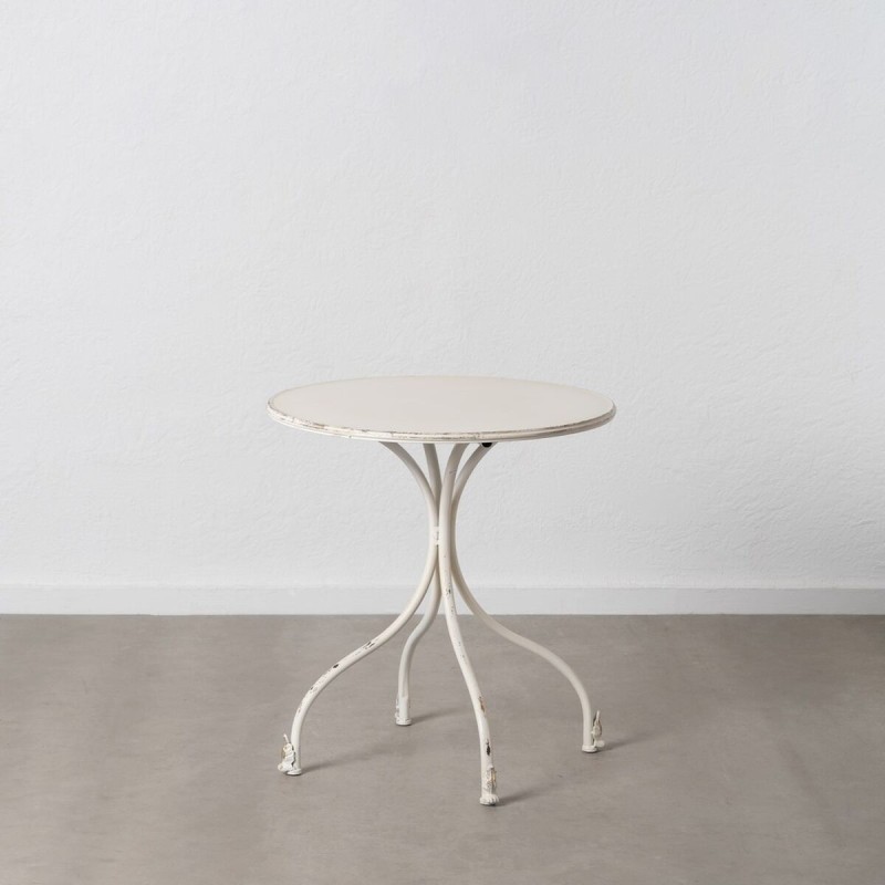 Beistelltisch Creme Eisen 70 x 70 x 75 cm