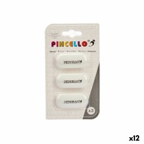 Eraser Set Pincello 484 White (12 Units)