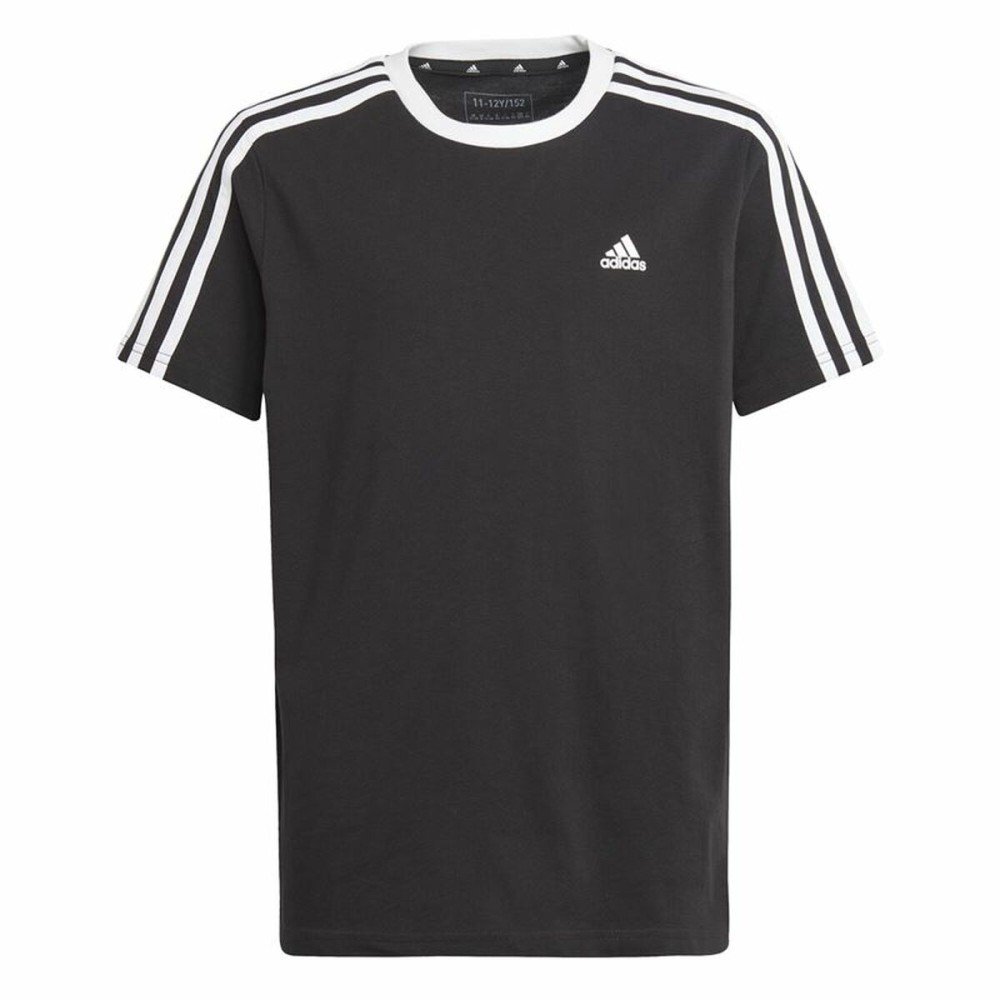 Kurzarm-T-Shirt für Kinder Adidas Essentials Blau Schwarz