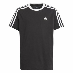 Kurzarm-T-Shirt für Kinder Adidas Essentials Blau Schwarz
