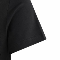Kurzarm-T-Shirt für Kinder Adidas Essentils Logo Linear Schwarz