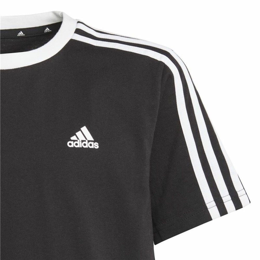 Kurzarm-T-Shirt für Kinder Adidas Essentials Blau Schwarz