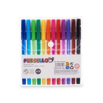 Set of Biros Multicolour (12 Units)