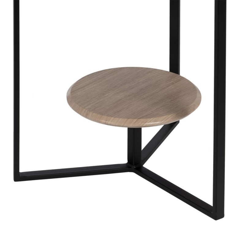 Side table Black Natural Crystal Iron 45 x 45 x 50 cm