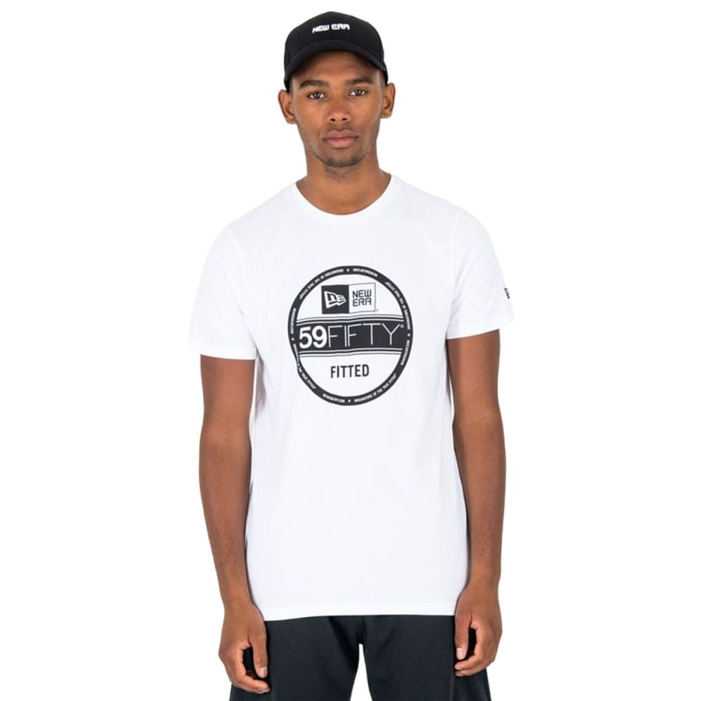 T-shirt à manches courtes homme New Era Essential Visor Sticker Blanc
