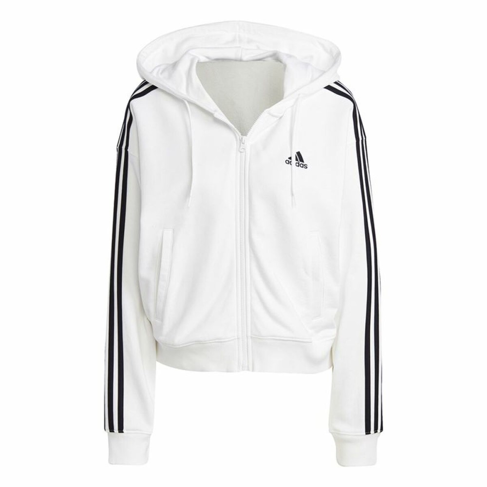 Sweat à capuche femme Adidas 3S Ft Fz S Blanc