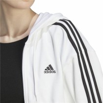 Damen Sweater mit Kapuze Adidas 3S Ft Fz S Weiß