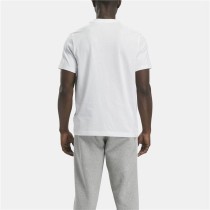 Men’s Short Sleeve T-Shirt Reebok Identity Big Stacked Logo White