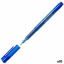 Felt-tip pens Faber-Castell Broadpen Document 1554 Blue (10 Units)