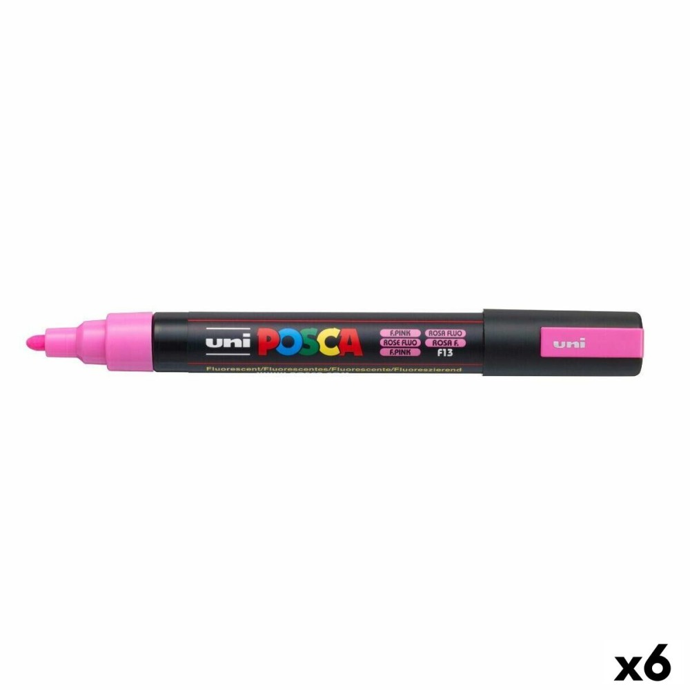 Textmarker POSCA PC-5M Rosa (6 Stück)