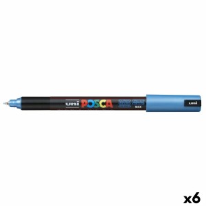 Marker POSCA PC-1MR metall Blau (6 Stück)