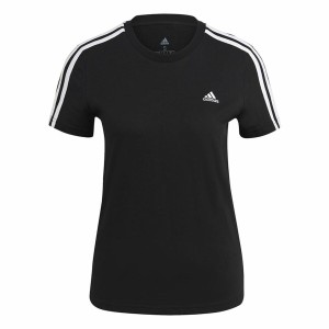 Damen Kurzarm-T-Shirt Adidas 3S T Schwarz