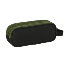 Trousse Fourre-Tout Double Safta Dark forest Noir Vert 21 x 8 x 6 cm