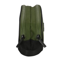 Trousse Fourre-Tout Double Safta Dark forest Noir Vert 21 x 8 x 6 cm