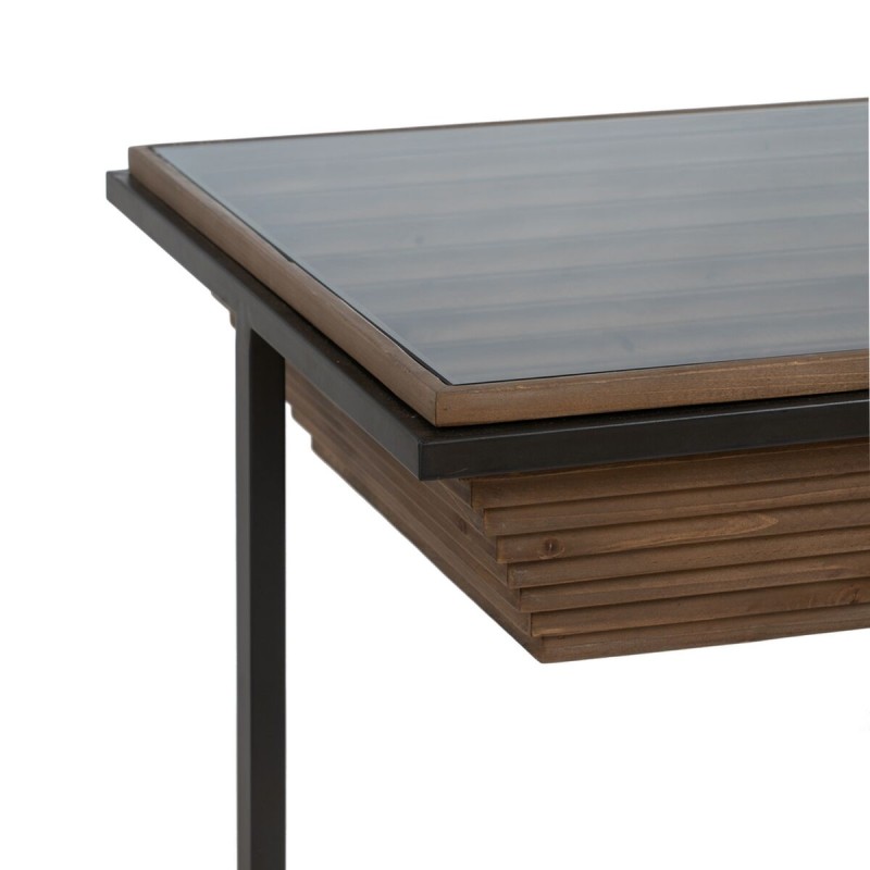 Centre Table Black Natural Iron Fir wood 120 x 60 x 43,5 cm