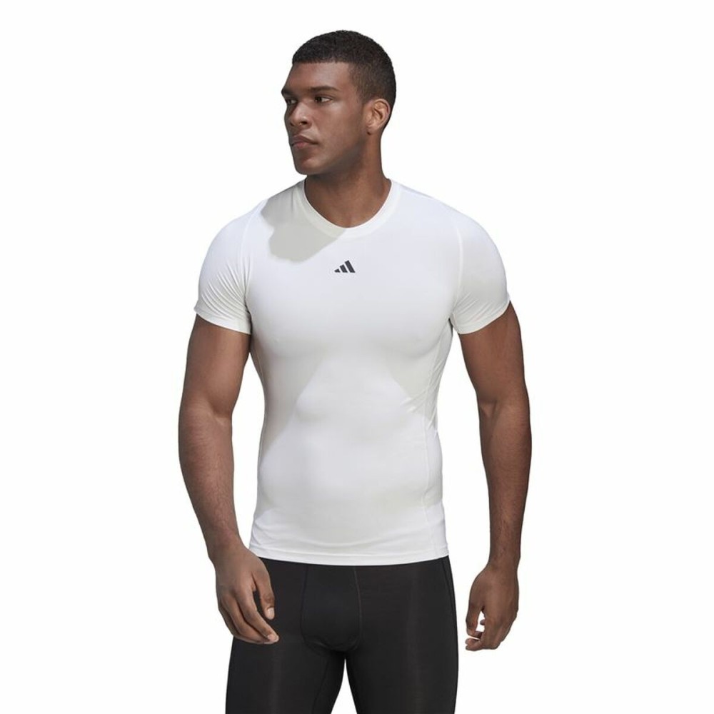 T-shirt à manches courtes homme Adidas Techfit Training Blanc