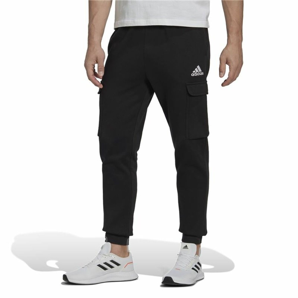 Pantalon de sport long Adidas Essentials Fleece Noir Homme