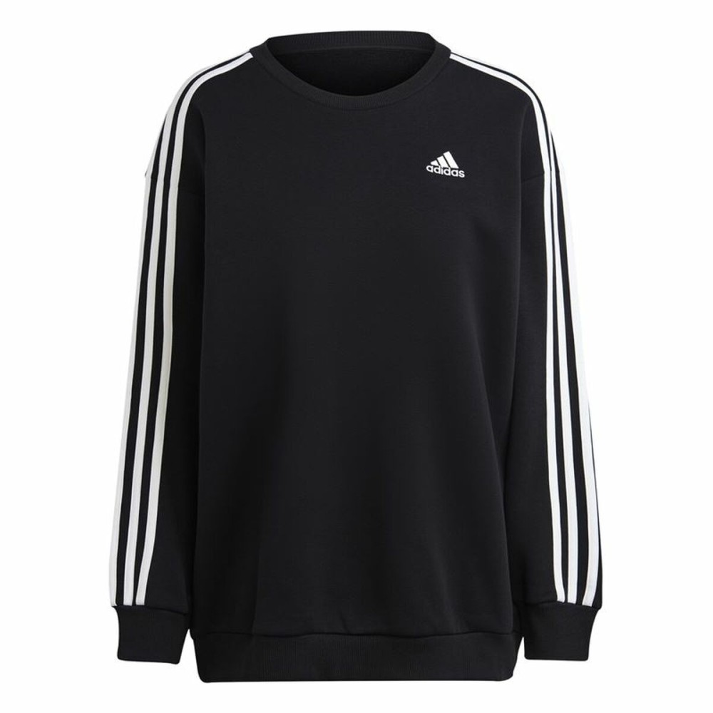 Women’s Sweatshirt without Hood Adidas 3S Fl Os Swt Black L/XL