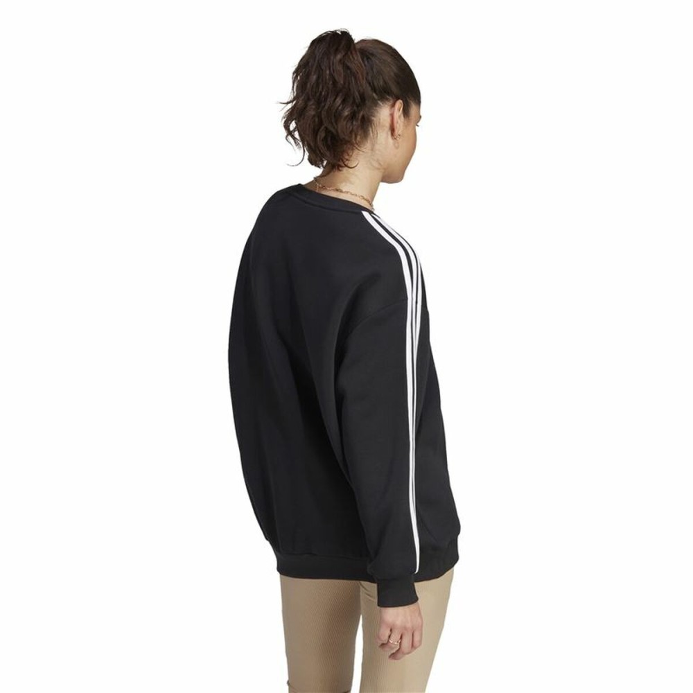 Women’s Sweatshirt without Hood Adidas 3S Fl Os Swt Black L/XL