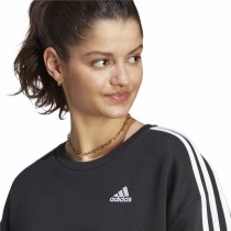 Women’s Sweatshirt without Hood Adidas 3S Fl Os Swt Black L/XL