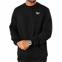 Men’s Sweatshirt without Hood Reebok Identity Left Chest Logo Crew Black M