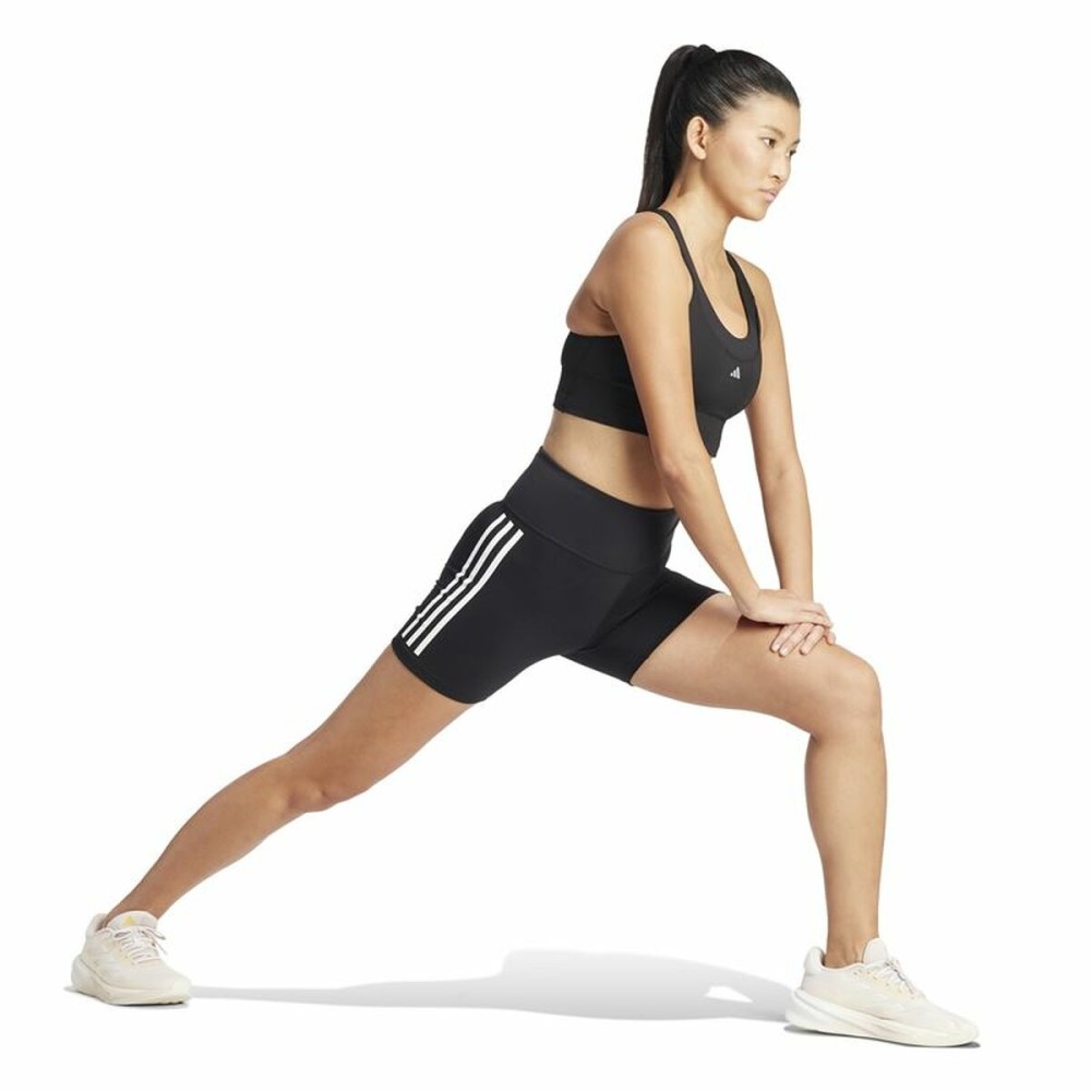 Sporthose Damen Adidas Dailyrun 3Stripes 5In Schwarz