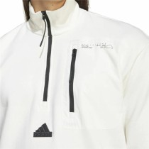 Men’s Sweatshirt without Hood Adidas City Es e Fleece Half-Zip White XXL
