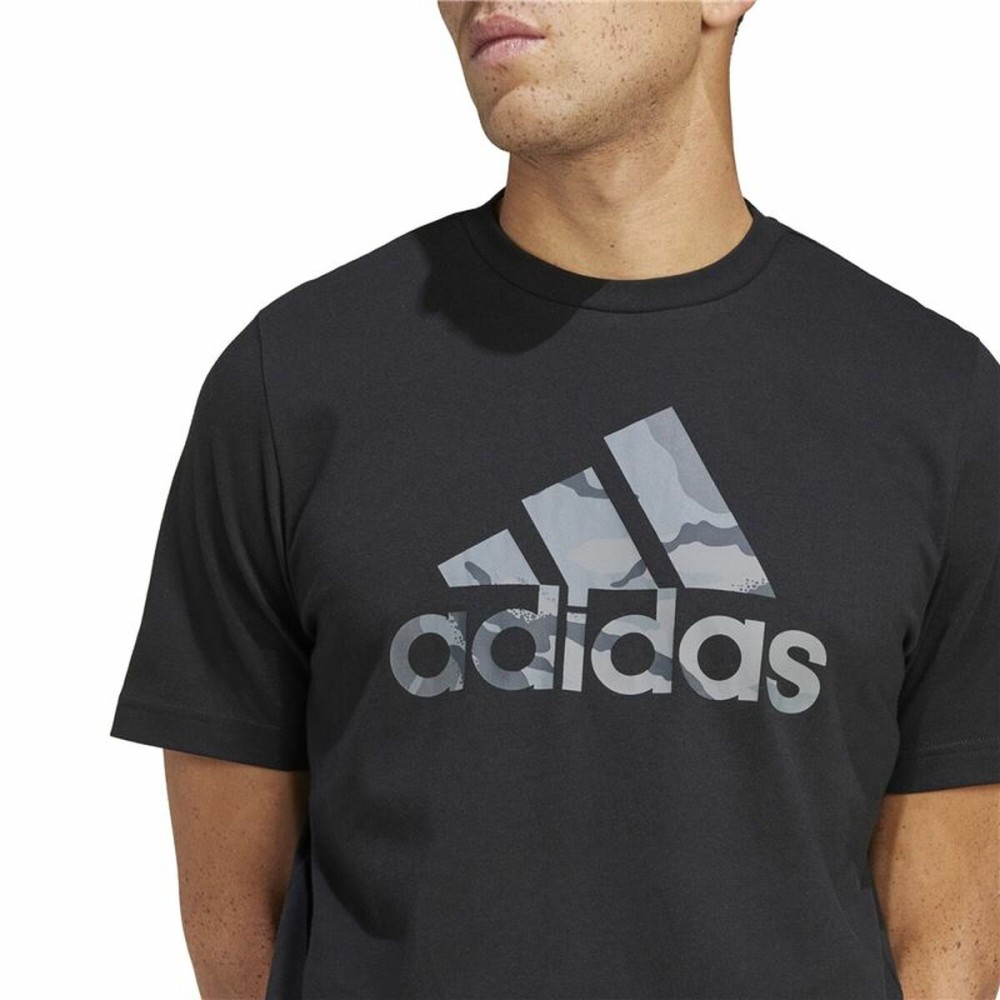Herren Kurzarm-T-Shirt Adidas Camo G 1 Schwarz