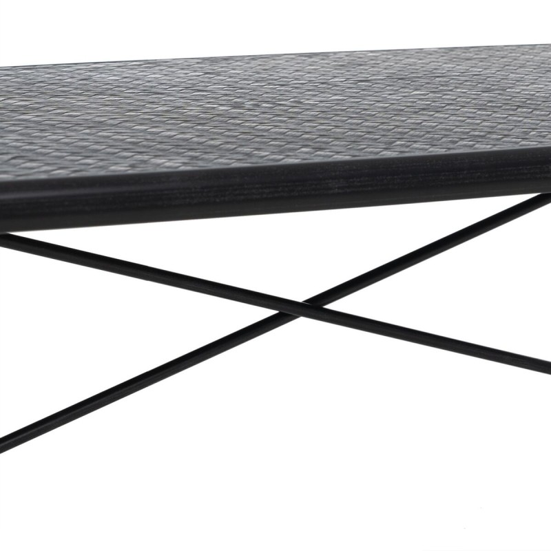 Centre Table OSLO Black Natural Iron MDF Wood 109,5 x 60 x 40,5 cm