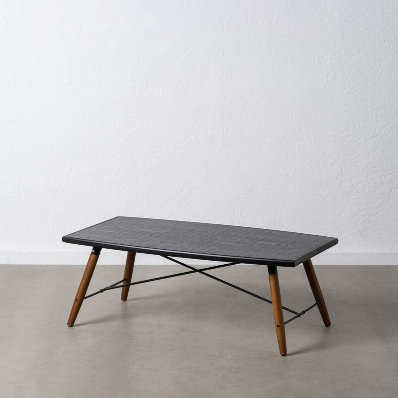 Centre Table OSLO Black Natural Iron MDF Wood 109,5 x 60 x 40,5 cm