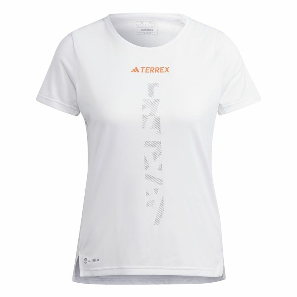 Damen Kurzarm-T-Shirt Adidas Agr Shirt Weiß