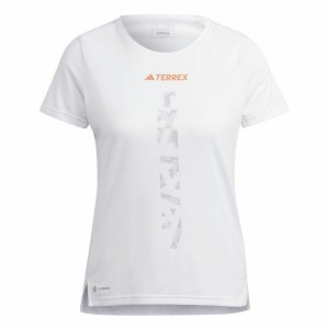 Damen Kurzarm-T-Shirt Adidas Agr Shirt Weiß