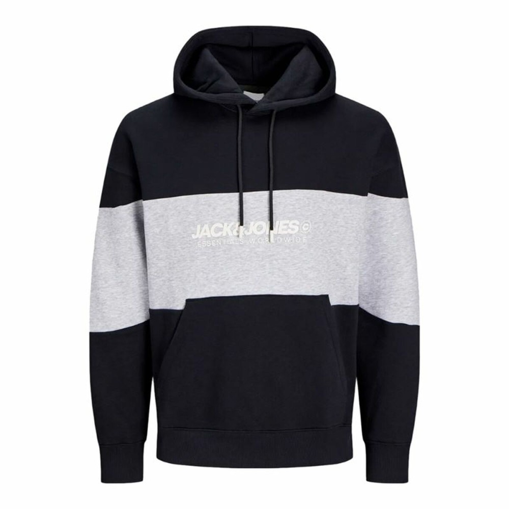 Herren Sweater mit Kapuze Jack & Jones Jjelegacy Blocking Schwarz L