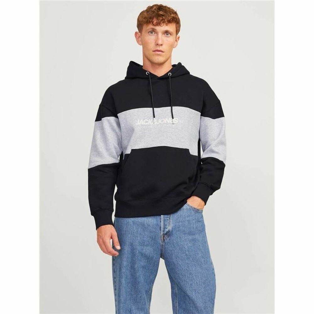 Herren Sweater mit Kapuze Jack & Jones Jjelegacy Blocking Schwarz L