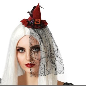 Headband Hat Witch Halloween Red