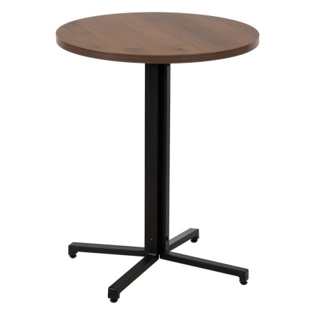 Table Black Natural MDF Wood 60 x 60 x 75 cm