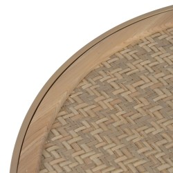 Tischdekoration Beige Eisen Rattan 70 x 70 x 39,5 cm