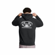 Herren Sweater mit Kapuze Under Armour Rival Flc Txtr Schwarz