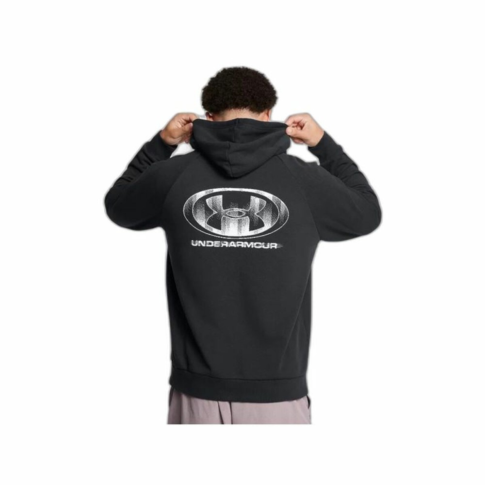 Herren Sweater mit Kapuze Under Armour Rival Flc Txtr Schwarz