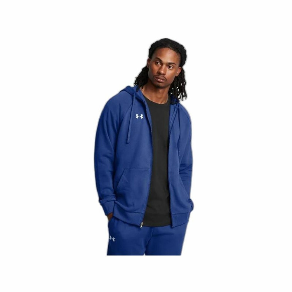 Herren Sweater mit Kapuze Under Armour Rival Fleece Fz Blau