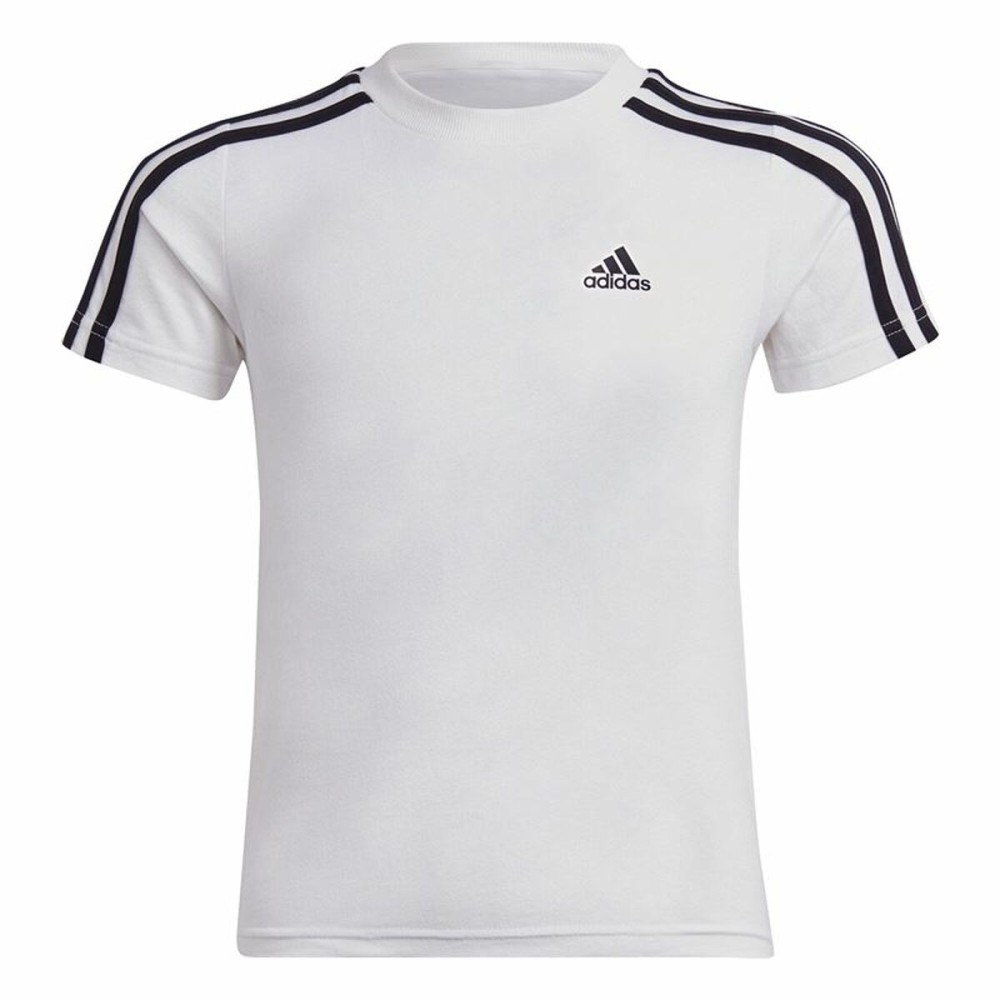 Kurzarm-T-Shirt Adidas Lk 3S Co Weiß