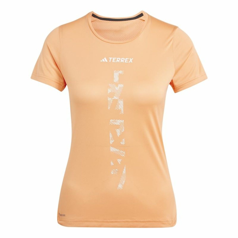 Damen Kurzarm-T-Shirt Adidas Agravic Shirt Orange