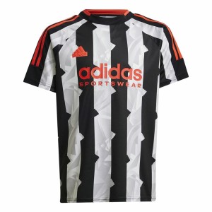 Jungen Kurzarm-T-Shirt Adidas Tiro Weiß Schwarz
