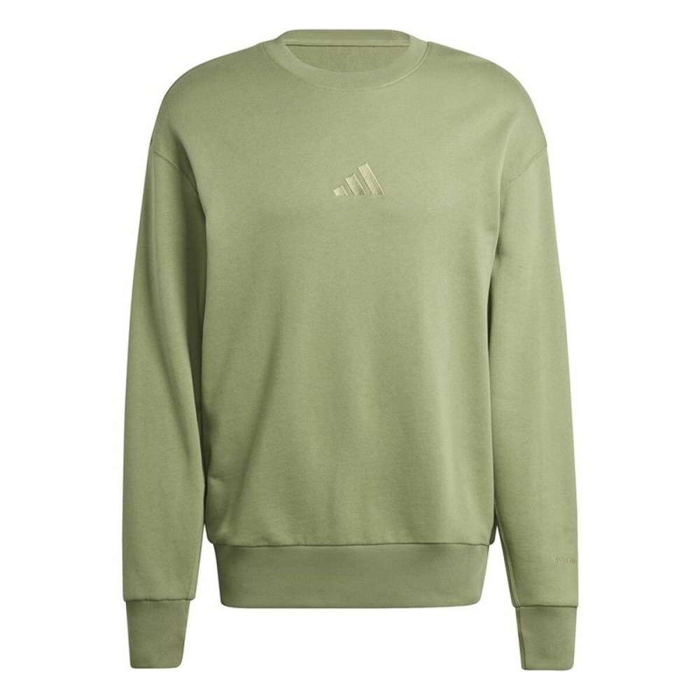 Men’s Sweatshirt without Hood Adidas All Szn French Terry Crew Green L