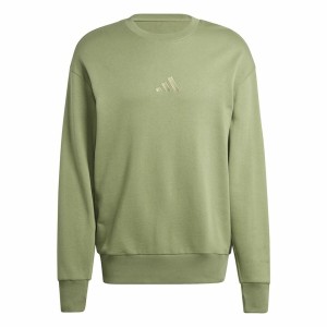 Men’s Sweatshirt without Hood Adidas All Szn French Terry Crew Green L
